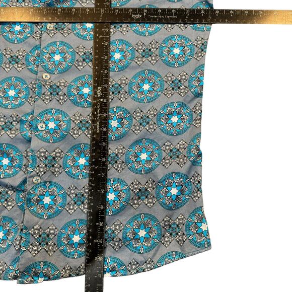 Barabas Shirt Men's‎ 2XL Geometric Long Sleeve All Over Print Cotton Preppy - Picture 7 of 8